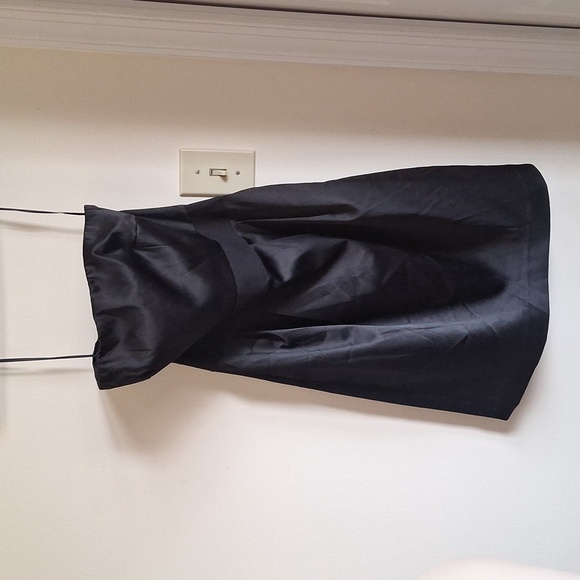 Express Mini Bodycon Strapless Satin Black Dress Size 4 - Picture 9 of 10